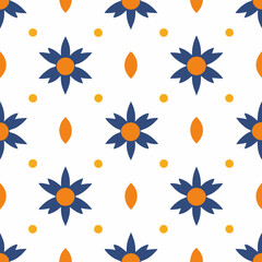 Obraz premium Shameless Flower Pattern Design Vector Illustration