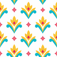 Naklejka premium Shameless Flower Pattern Design Vector Illustration