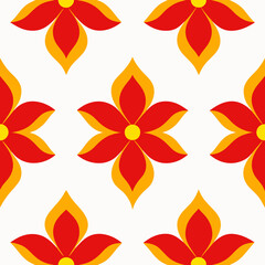 Shameless Flower Pattern Design Vector Illustration