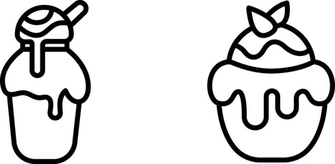 "Chocolate Syrup Icon Representing Sweetness, Dessert Topping, and Indulgent Flavor"