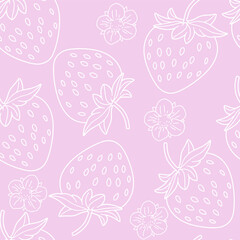 Seamless Strawberry design vector illustration fashion 