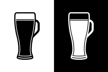 Download Beer Glass Icon Minimalist Craft Beer Design.