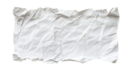 crumpled paper on transparent background cutout