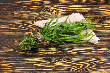 Green estragon branches for cooking