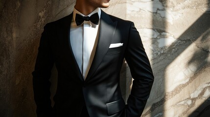 Elegantly tailored tuxedo reflecting modern sophistication and style