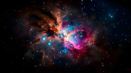 Colorful Nebula In Deep Space