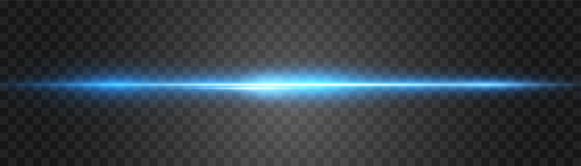 Fototapeta premium Vector abstract lights lines, laser beams on png. Glowing streaks on dark background. Luminous neon lines isolated on trasparent backgound