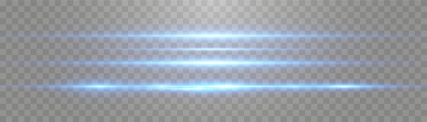 Vector abstract lights lines, laser beams on png background. Glowing streaks. Luminous neon lines isolated on transparent background