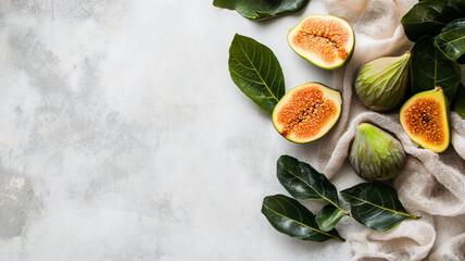 Figs on white background