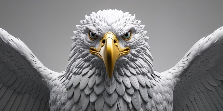 Majestic Golden Eagle Emblem Symbolizing Spirit of Independence