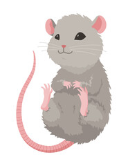 A delightful cute cartoon mice showcasing their adorable pose and expressions