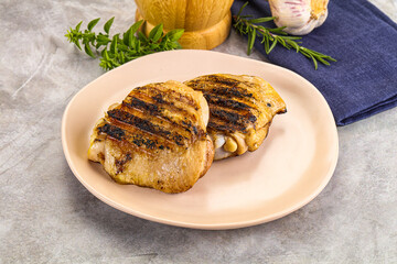 Two Tasty grilled chicken thighs