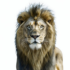 lion on white background