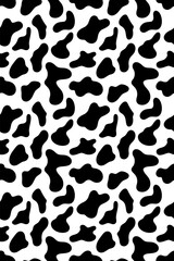 Vector cow skin seamless background. Pattern for milk farm production, covers, print for clothes, posters, cards, banners etc.