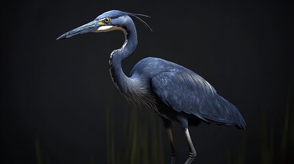 Great blue heron isolated