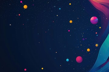 Fototapeta premium Cosmonautics Day. Abstract paper cut art of astronaut floating in space with planets, spaceship, and stars on a blue background