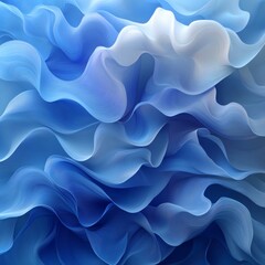 Obraz premium The image is a blue and white swirl pattern that looks like a wave