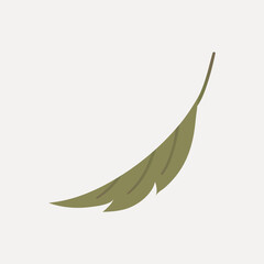 Green leaf vector collage element