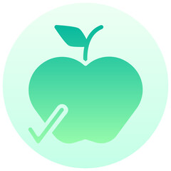 healthy food vector round gradient icon 