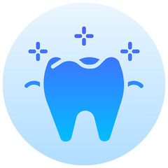 tooth vector round gradient icon 