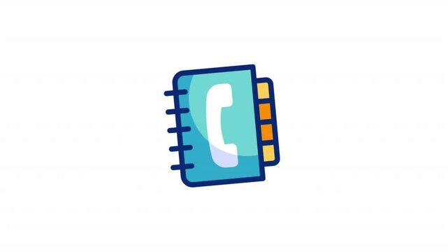 Contact Book Animated Alpha Icons loop