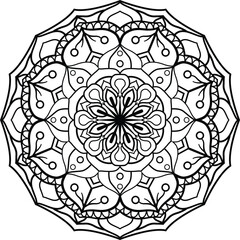Ornamental Mandala Pattern with Floral Symmetry
