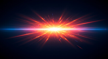 Radiant Sparks: Fiery Orange and Red Streaks on a Midnight Canvas