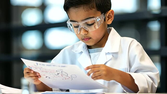 1_Student presenting a science hypothesis at a school fair