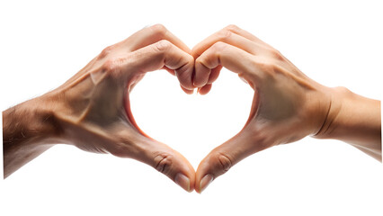 Hands forming a heart shape symbolizing love and romance