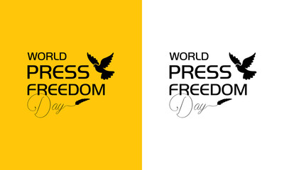 World press freedom day concept Vector illustration of background. World Press Freedom Day is observed annually on May 3rd. Criminalizing journalism crimes should end with impunity. Design for banner.
