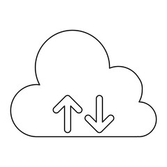 Cloud technology icon in line style