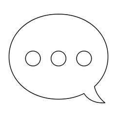 Chat icon in line style