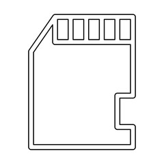 SD card icon in line style