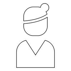 Secretary icon in line style