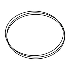 hand drawn and pen drawn circle and round icon. circle and round frame icon.