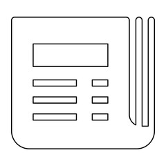 Newspaper icon in line style