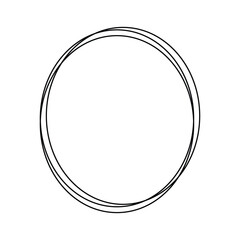 hand drawn and pen drawn circle and round icon. circle and round frame icon.