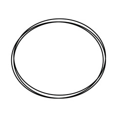 hand drawn and pen drawn circle and round icon. circle and round frame icon.