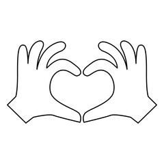 Obraz premium Love icon in line style