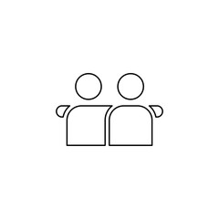 Friendship icon in line style