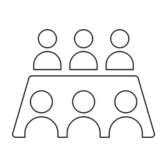 Meeting icon in line style