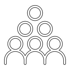 Staff icon in line style