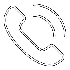 Phone ringing icon in line style