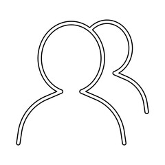 Friend icon in line style