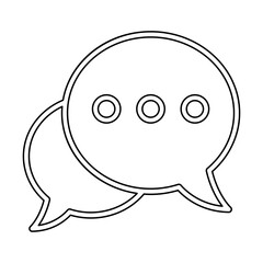 Chat icon in line style
