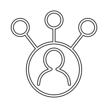 recommend clip art: Social network icon in line style