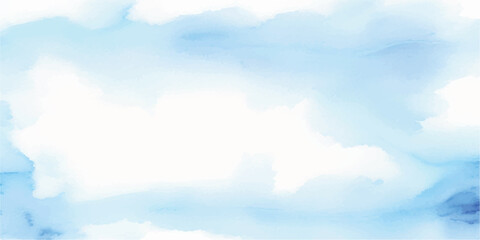 Gentle Sky Blue Aquarelle Brush Strokes Painted on Wet White Paper, Forming a Delicate Textured Surface that Evokes a Calm, Peaceful Feeling with a Soothing, Elegant Watercolor Effect.
