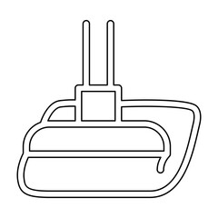 Mop icon in line style