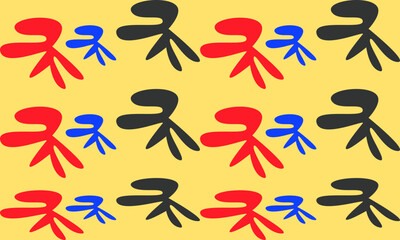 vector illustration of a set of paper people