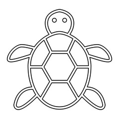 Fototapeta premium Turtle icon in line style